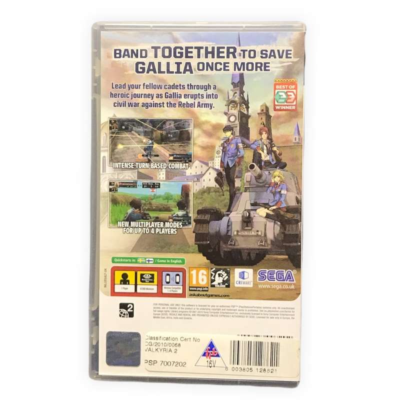 Valkyria Chronicles 2 PSP Game