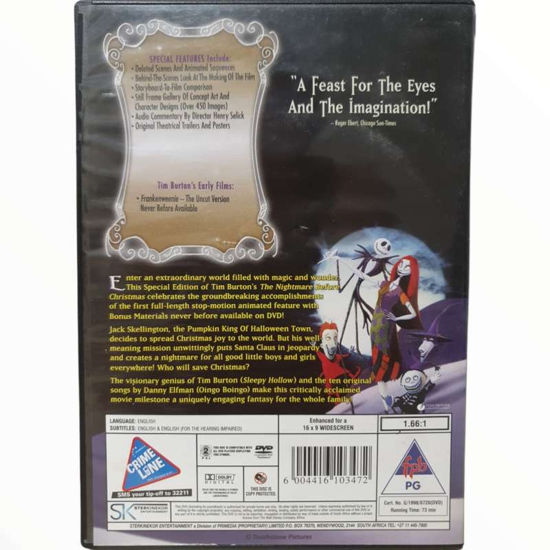 The Nightmare Before Christmas - Special Edition DVD