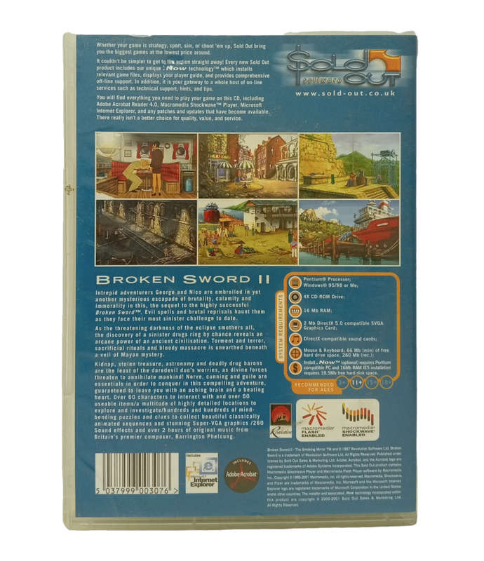 Broken Sword 2: The Smoking Mirror PC (DvD)