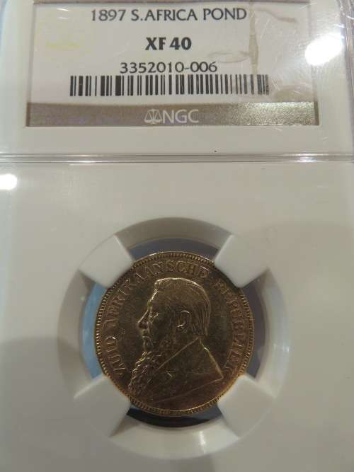 1897 ZAR Gold Pond NGC XF40 | Lustrous |