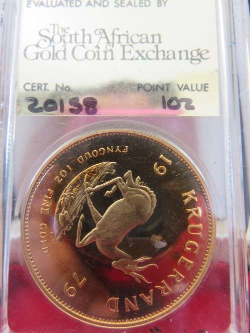 1979 Krugerrand 1oz Proof Gold SAGCE | RARE | Point Value: 102 |