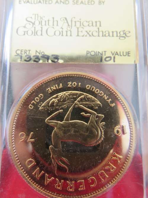 1976 Krugerrand 1oz Proof Gold SAGCE | RARE | Point Value: 101 |