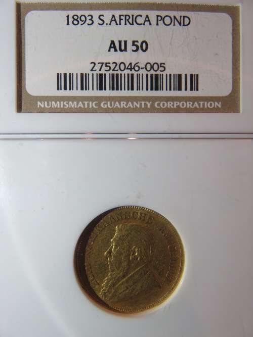 1893 ZAR Gold Pond NGC AU50 | Lustrous | RARE |