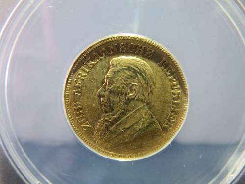 1894 ZAR Gold Pond ANACS Graded AU50 | Lustrous |