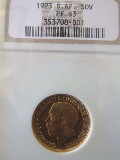 1923 SA Union Gold Proof Sovereign NGC Graded PF63 | GEM PROOF | Mintage: 655 Only | RARE |