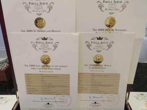 Fabula Aurum - The World`s Finest Coin Collection- The Story of Gold - 12 x 0.5grams Gold @ R1 Start