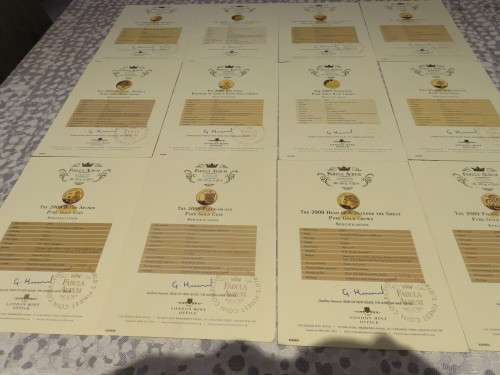 Fabula Aurum - The World`s Finest Coin Collection- The Story of Gold - 12 x 0.5grams Gold @ R1 Start