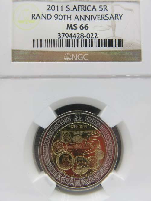 2011 SARB 90th Anniversary R5 NGC Graded MS66 | Fun R1 Start |