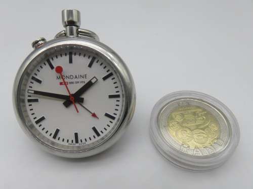 Mondaine Mini Quartz Travel / Desk Clock with Alarm Function - Working Condition