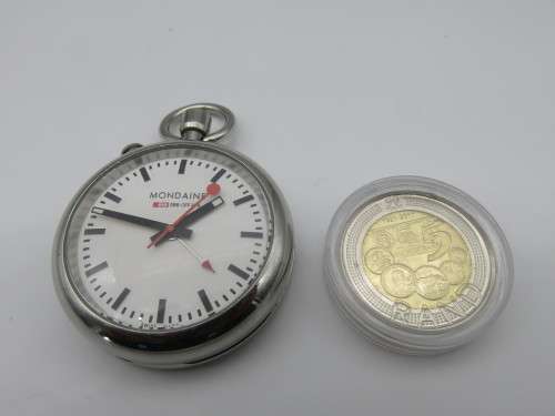 Mondaine Mini Quartz Travel / Desk Clock with Alarm Function - Working Condition