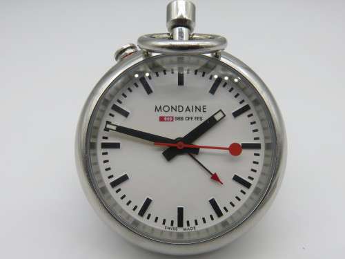 Mondaine Mini Quartz Travel / Desk Clock with Alarm Function - Working Condition