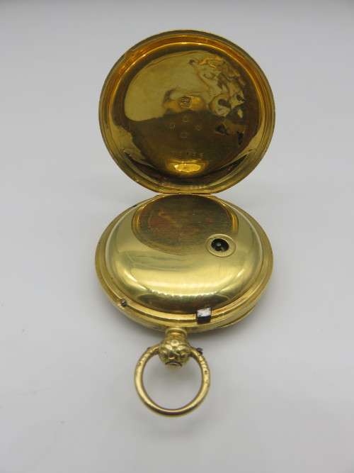 Beautiful Antique 18 Carat Gold Pocket Watch with Key - RARE this Nice - Working Condition