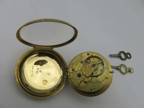 Beautiful Antique 18 Carat Gold Pocket Watch with Key - RARE this Nice - Working Condition