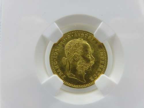 1915 Austria Gold Ducat RESTRIKE NGC MS65 | 3.4909 Grams Gold 23.75 Carat |