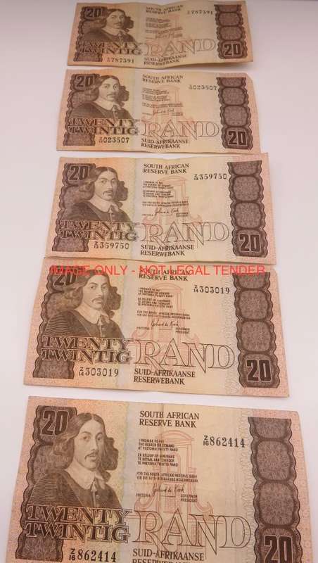 35 x GPC de Kock R20 Replacement Notes Z Series | Winning Bidder Gets All 35 Replacement Notes