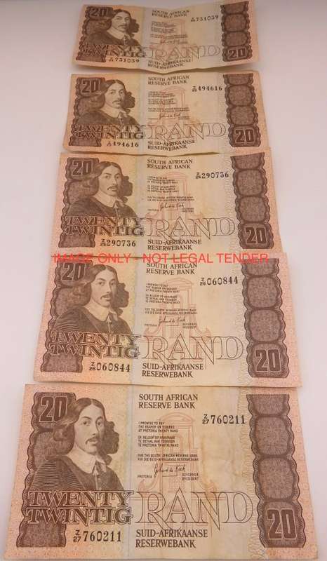 35 x GPC de Kock R20 Replacement Notes Z Series | Winning Bidder Gets All 35 Replacement Notes