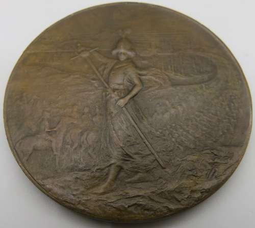 Great Britain: Boer War Memorial, PAX / `Gave their Lives for King and Country` - 52mm Bronze Medal