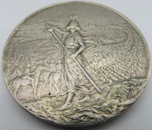 Great Britain: Boer War Memorial, PAX / `Gave their Lives for King and Country` - 52mm Silver Medal