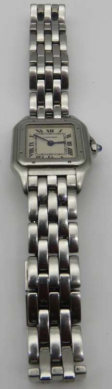 Cartier Panthere De Cartier Ladies 22mm Stainless Steel Watch - 100% Working Condition