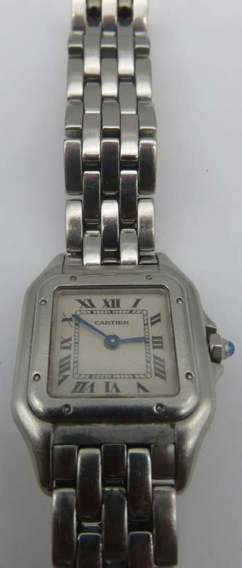 Cartier Panthere De Cartier Ladies 22mm Stainless Steel Watch - 100% Working Condition