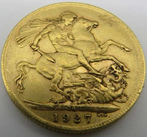 1927 SA Union Gold Sovereign - 8 Grams Gold 22 Carat