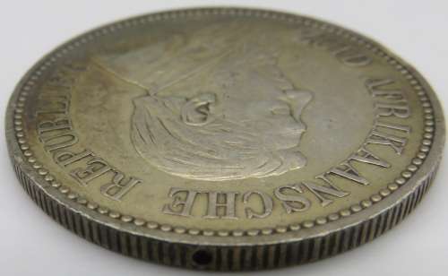 1896 Paul Kruger ZAR 2.5 Shilling (Halfcrown) Trench Art engraved MAUD
