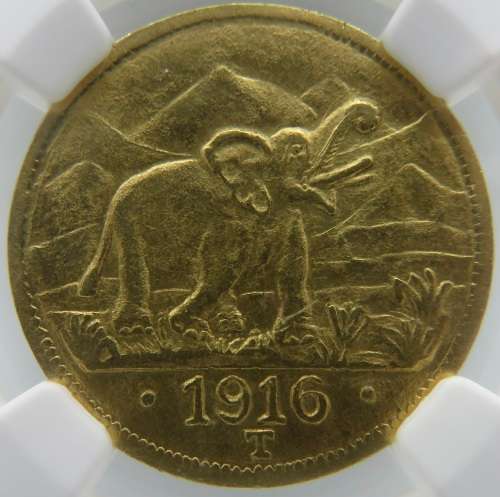 German East Africa: German Colony: Wilhelm II gold 15 Rupien `Tabora Pound` of 1916-T MS 64 NGC