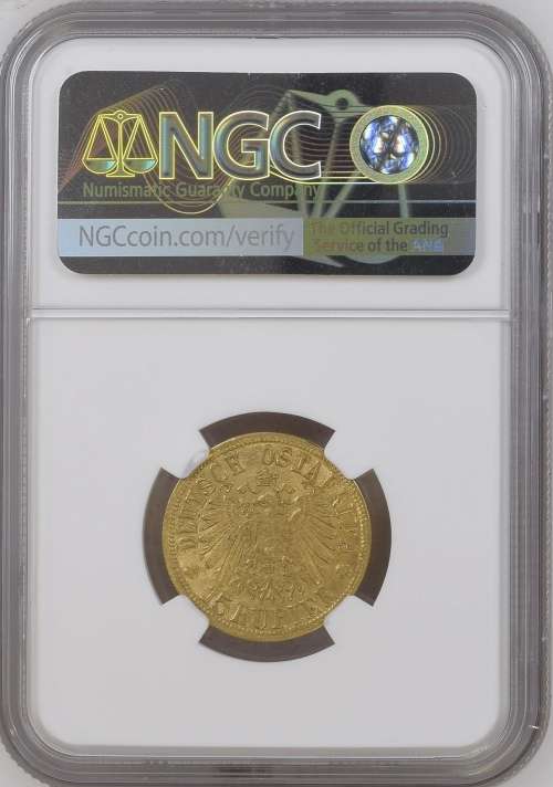 German East Africa: German Colony: Wilhelm II gold 15 Rupien `Tabora Pound` of 1916-T MS 64 NGC