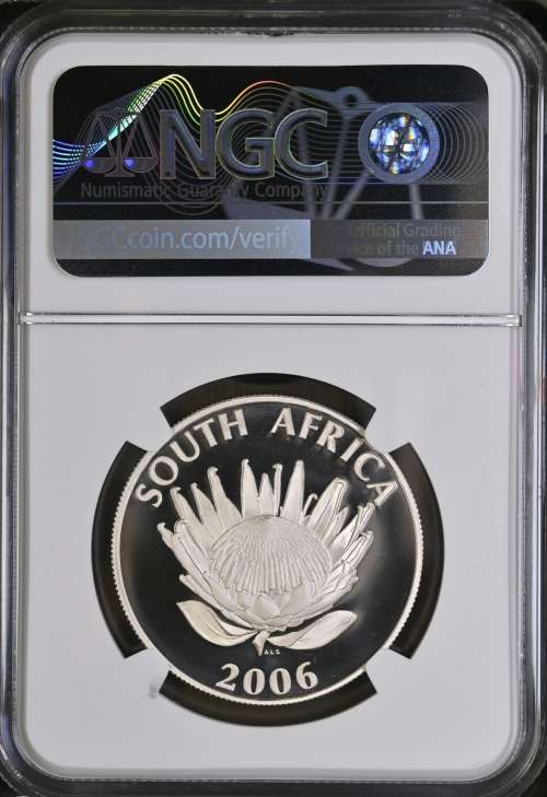 South Africa: Republic Desmond Tutu R1 Silver of 2006 PF 69 NGC