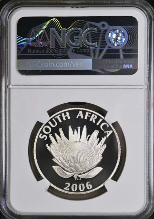 South Africa: Republic Desmond Tutu R1 Silver of 2006 PF 70 NGC | Perfect Proof 70