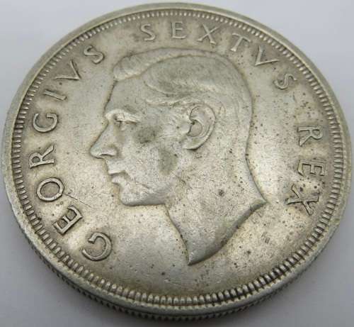 South Africa: Union Silver 5 Shilling (Crown) of 1949