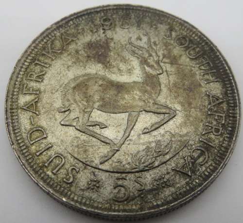 South Africa: Union Silver 5 Shilling (Crown) of 1951