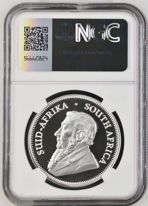 South Africa: Silver Krugerrand 1oz: Big 5 Series II: Buffalo Privy of 2023 PF 69 NGC.