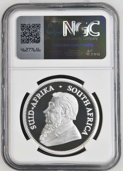 South Africa: Silver Krugerrand 1oz of 2024 PF 69 NGC.