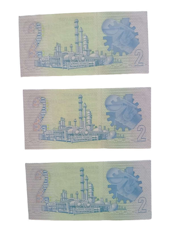 Crazy R1 Start - 3 x South Africa R2 Notes In Sequence -  GPC De Kock of 1984 - Condition AU/UNC