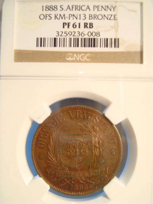 1888 OFS Pattern Penny NGC Graded Proof 61RB # Mintage: 100 # Hern Price UNC R21000-00 # R1 Start ##