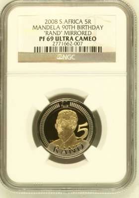 Mandela 90th Birthday R5 NGC Proof 69 Ultra Cameo ### Almost Sold Out ### R1 Start