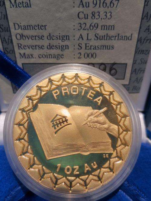 1996 Protea Constitution 1oz Gold 24 Carat (999.99) ### Mintage: 641 Only ### Crazy 1 Day ###