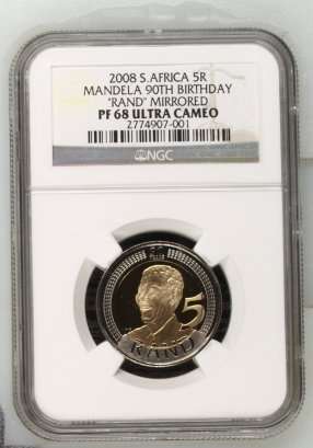 Mandela 90th Birthday R5 NGC PROOF 68 Ultra Cameo ### YES PF68 ### Crazy 1 Day ###
