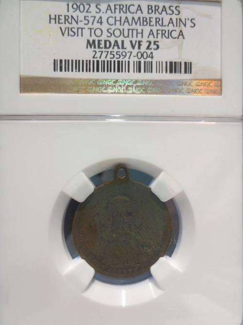 1902 Chamberlain's Visit to South Africa Medal NGC VF25 ### A RARE TREASURE ###