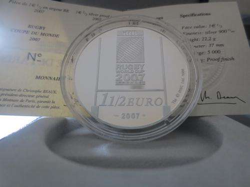 2007 Rugby World Cup France - 1-1/2 Euro Fine Silver ### R1 Start
