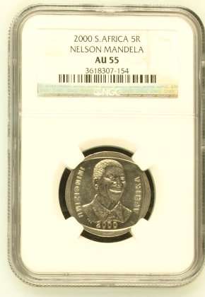 2000 Mandela R5 NGC Graded AU55 ### FUN IN JAN ###