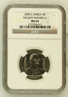 2000 Mandela R5 NGC Graded MS64 ### VERY HIGH GRADE ### Perfect UNC ### R1 Start