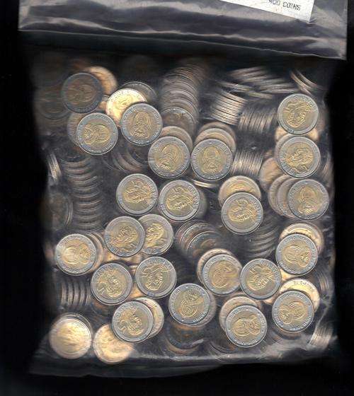 Complete Sealed Bag of 400 x 2008 Mandela 90th Birthday R5 Coins - PERFECT UNC
