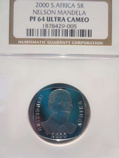 2000 Mandela R5 NGC PF64 Ultra Cameo ### YES Proof 64 ### HIGHLY SOUGHT AFTER ### R1 Start