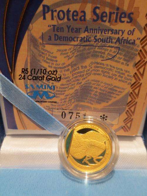 2004 Democracy Anniversary 1/10th oz Gold 24 Carat (999.99) #Mintage: 990 Only # Friday Fun #