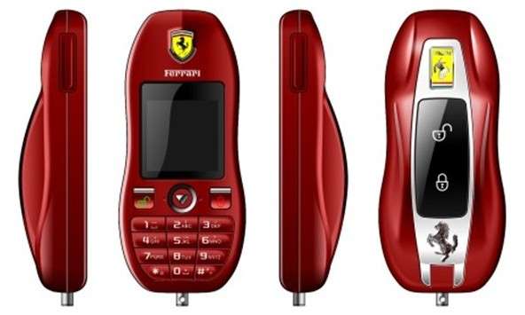 # LAST ONE # Ferrari RED Key Exclusive Designed Mini Cell Phone # Size Of Your Car Key #