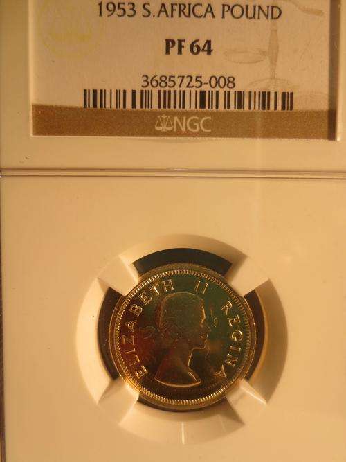 1953 SA Union Gold Pound NGC Graded Proof 64 ### GEM PROOF ### R1 Start