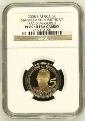2008 Mandela 90th Birthday R5 NGC Proof 69 Ultra Cameo | FUN SUNDAY |