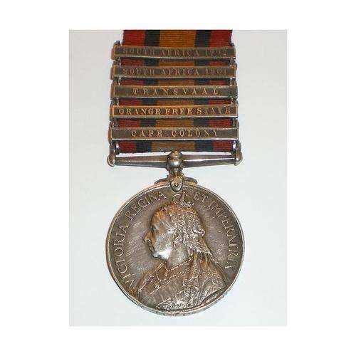 Boer War Queens South Medal QSA 5 Bars Imperial Yeomanry 24th. S Cowpe # RARE # FUN on FRIDAY #